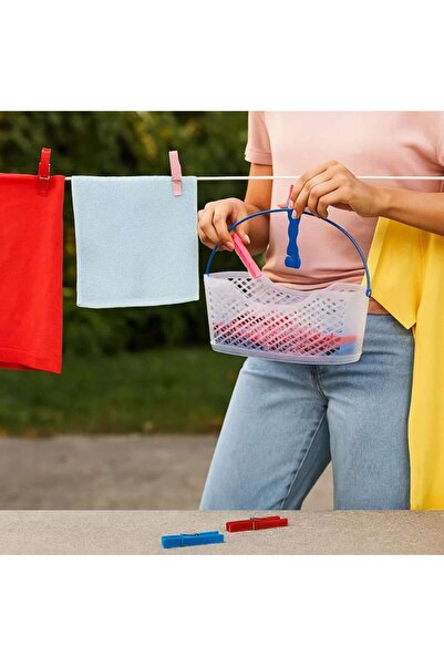 PAN HOME Fancy 90-piece Clothes Peg Set With Basket - Multi