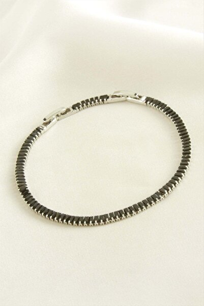 TakÇalıştır Baguette Stone Chain Steel Bracelet