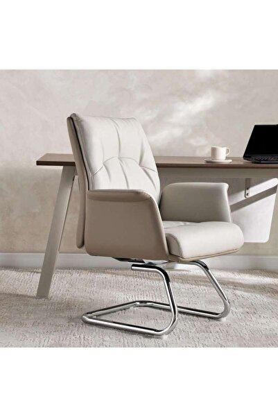 PAN HOME Madalyn Office Visitor Chair - Beige Brown