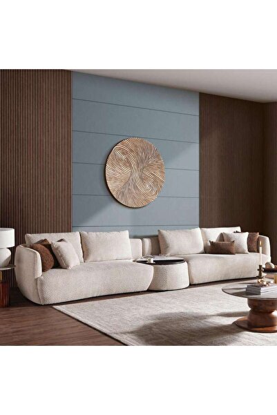 PAN HOME Takno 4 Seater Sofa - Beige