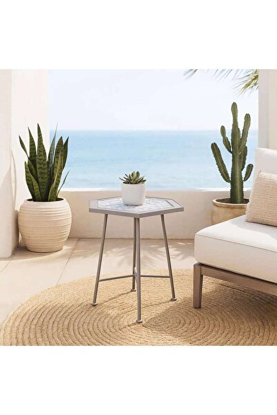PAN HOME Mono Mosaic Table - Grey