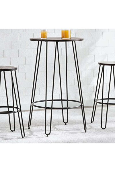 PAN HOME Zoltan 2 Seater Bar Table Wood - Dark Brown