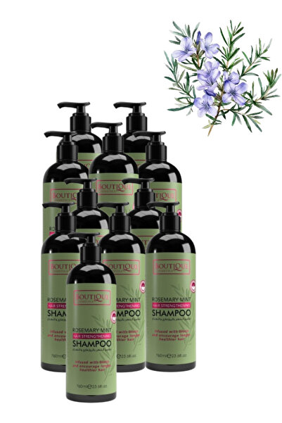 Boutique 12 Pieces Rosemary Mint Hair Strengthening Shampoo 760ML