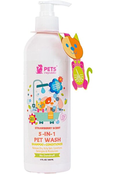 Pets Republic Anti Dandruff Shampoo And Conditioner With Strawberry Scent- 50...