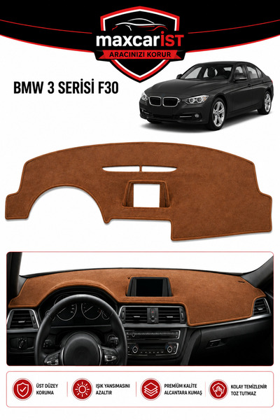 COLONY Bmw 3 Serisi F30 Elegance Serisi Uyumlu Torpido Koruma Örtüsü/Kılıfı Taba