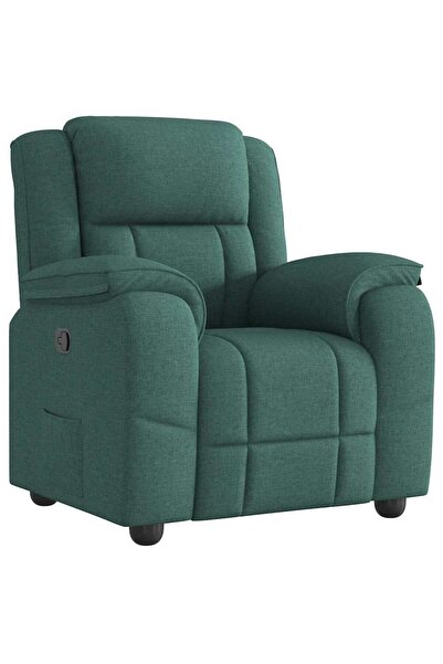 vidaxl Fotoliu rabatabil, verde închis, material textil