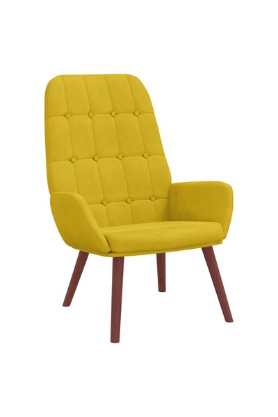vidaxl Scaun de relaxare catifea galbena