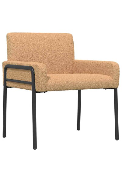 vidaxl Fotoliu decorativ Bej Bouclé