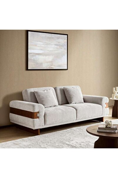 PAN HOME Zentro 3 Seater Sofa - Beige