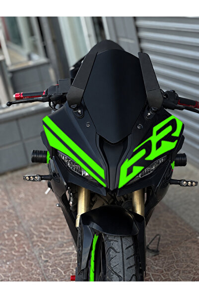 Banxtre RKS SRK 125 ve SRK 250 Uyumlu Racing RR Kafa Çizgili 3 Parça Kafa Det...