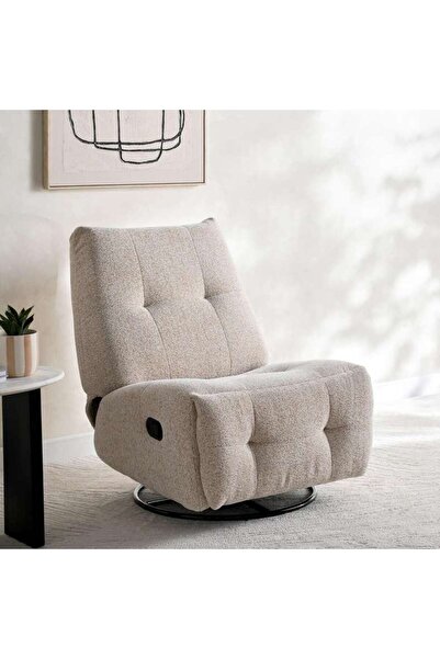 PAN HOME Panan Single Seater Recliner Chair (rocking With Swiel) - White