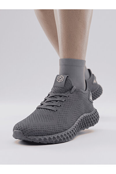 Tonny Black Unisex Füme Örgü File Detaylı Bağcıklı Sneaker