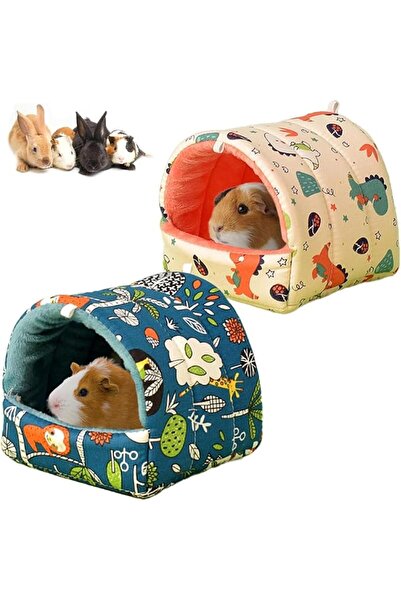 Tazweeq 2 Pack Hamste Beds, Small Animal Hideaway Cage Accessories, Mini Cott...