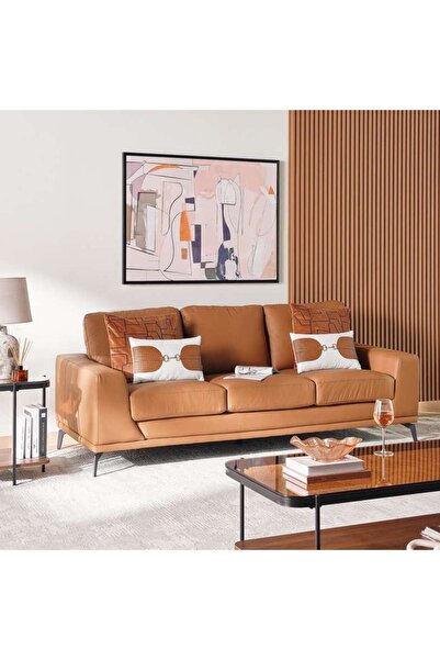 PAN HOME Code 3 Seater Sofa - Light Brown