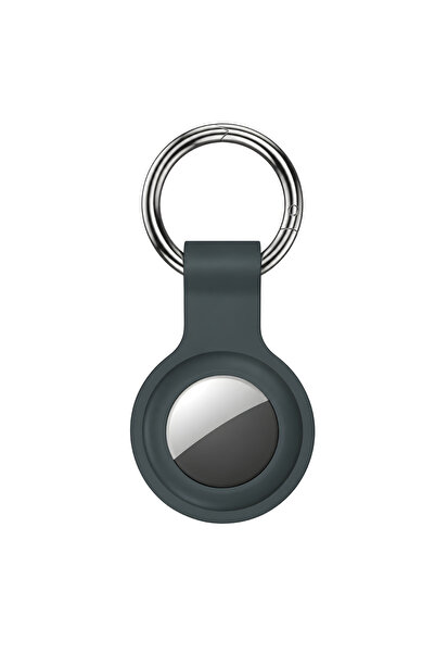 Dexmon Airtag compatible silicone case with keychain - closed back, attachabl...