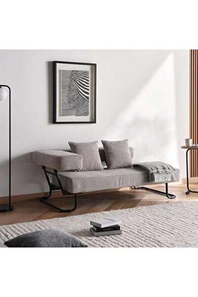 PAN HOME Chiara Sofa Bed - Beige & Silver