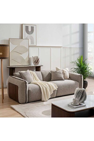 PAN HOME Nukro 3 Seater Sofa-brown