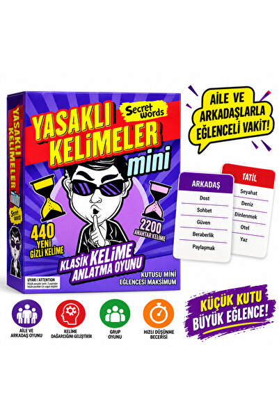 W-Design 3 lü Eğitici Öğretici Eğlenceli Kutulu Zeka Oyunları DEDEKTİF-YASAKLI KELİMELER MİNİ-AKILLI BARDAKLAR Tek Kutuda-Tek Zil