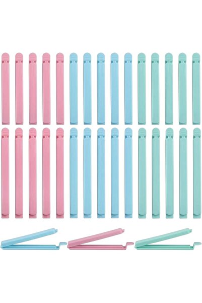 SAGREENY 30 Pcs Food Bag Clips, Reusable Plastic Seal Clips for Chips Bread S...