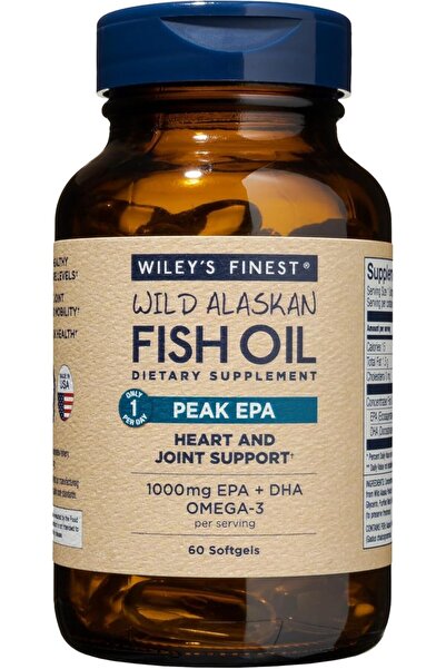 Wiley's Finest , Wild Alaskan Fish Oil, Peak EPA, 1250 mg, 60 Softgels