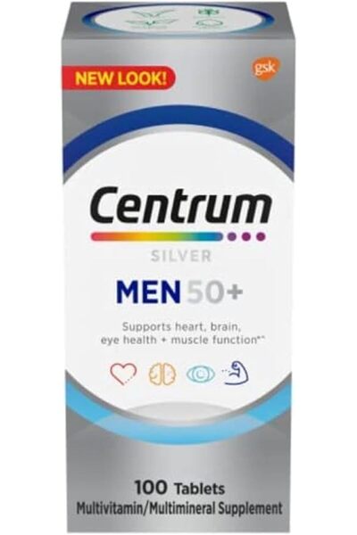 Centrum فيتامينات متعددة وعناصر معدنية متعددة للرجال فوق سن الـ 50، 100 قرص (...