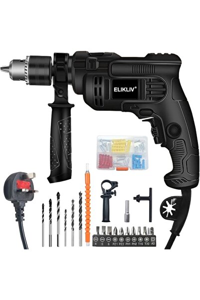 Elikliv Household Electric Drill, 220V Impact Drill, Multifunctional Power To...
