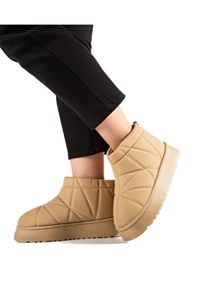 ALOGO Ghete dama matlasate slip-on, impermeabile, cu talpa groasa antiderapan...