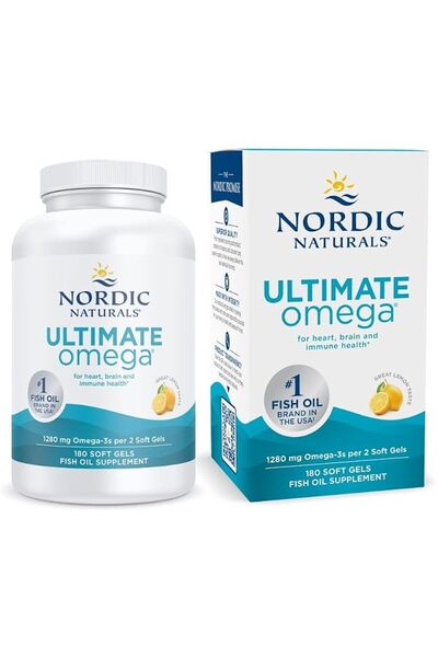 Nordic Naturals Ultimate Omega Lemon- 1280mg - 180 Soft Gels