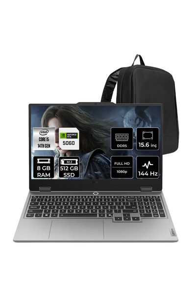 LENOVO LOQ 15IRX10 Intel Core i5 14500HX RTX 5060 8GB 100W 8GB RAM 512GB SSD ...