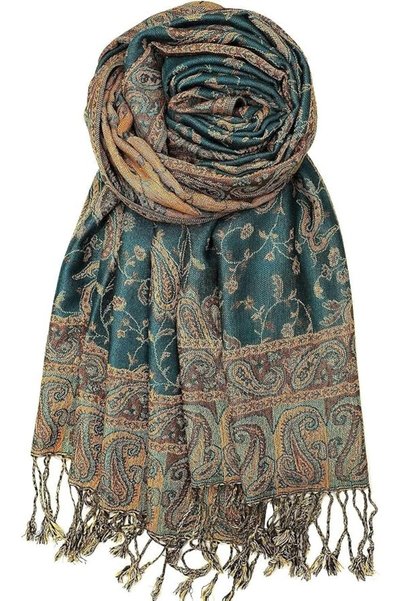 bolivia's Pashmina Shawl, Premium Fringe Trim Fringe Scarf, Breathable Soft W...