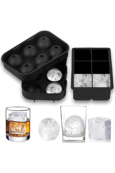 Generic Ice Hockey Ice Cube Ice Grid,Used For Whiskey and Cocktails Reusable(...