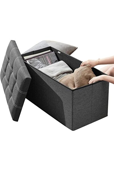 Yelajoy Storage Ottoman, Foldable Foot Rest Bench for Living Room, Cuboid Sea...