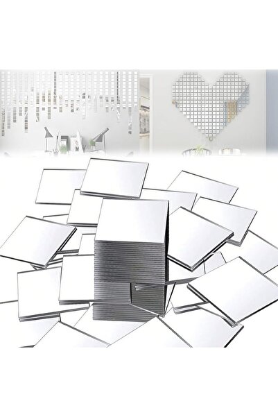 GENERAL 100PCS Mirror Tiles, Self Adhesive Mini Acrylic Mosaic Tiles 2.5x2.5c...