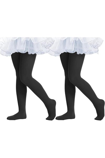 ALANX 2 Pair Girl's Ballet Dance Tights，Ballet Dance Footed Tight Ultra Soft ...
