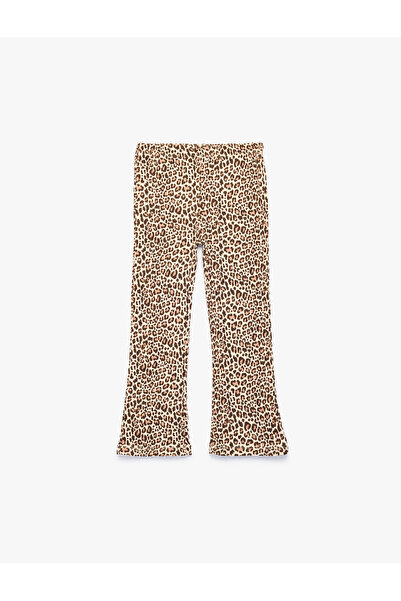 Koton Baby Girl Leggings 7Wmg40003Ak Beige Patterned