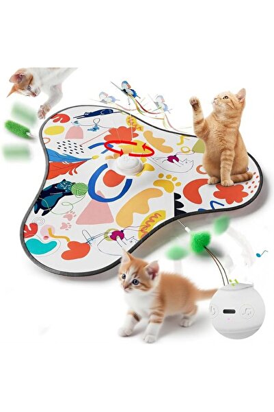 STERİX Interactive Cat Toy Automatic Cat Toys for Indoor Cats Rechargeable,Mo...