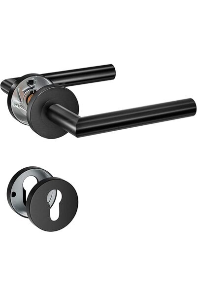 HENYIN 1 Pack of Stainless Steel Door Lever Handle with Cylinder Hole Escutch...