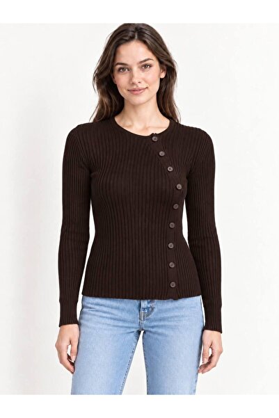 Flarsky Women's Knitwear Side Button Sweater