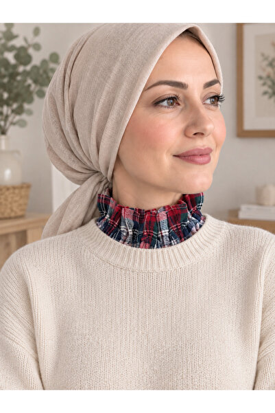 Mufincollection Plaid Fabric Elastic Neck Collar – Women's Decorative Collar ...