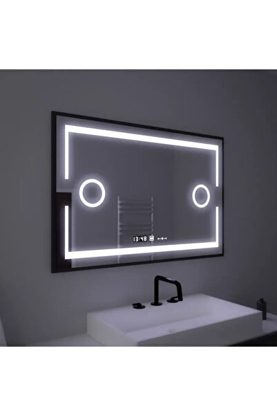 Flippy Rectangular LED Mirror, 120x80cm, Marcello MotionGlow Sensor, Defog Sy...