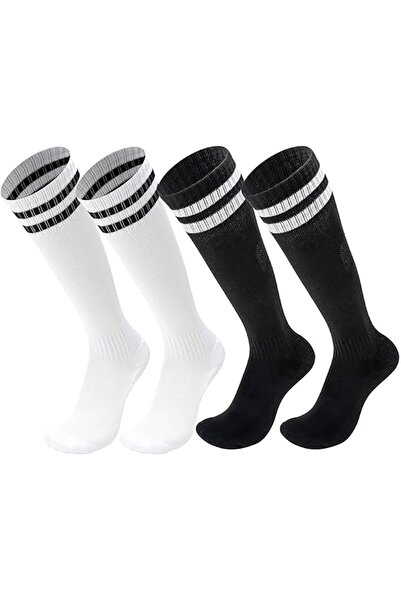 YARDHOBI Kids Youth Soccer Socks, Solid Striped Knee High Tube Football Sport...