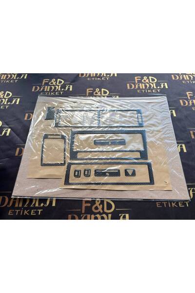 FD Damla Etiket Audi A4 2000 Front Chest Mahogany Veneer Color Set Carbon Col...