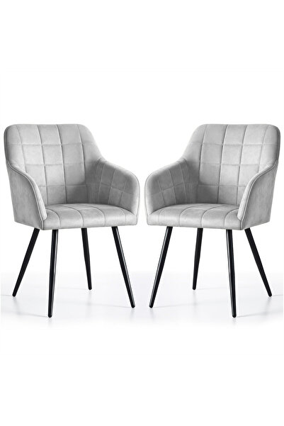 Akord Furniture Factory Set de 2 scaune de dining tapițate cu velur Luxano, c...