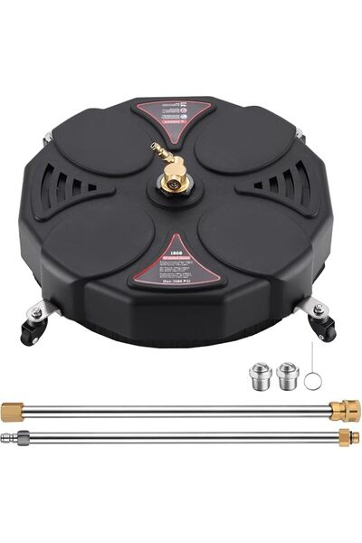 TERRIFI 13" Pressure Washer Surface Cleaner, 3600 PSI Power Washer Driveway A...