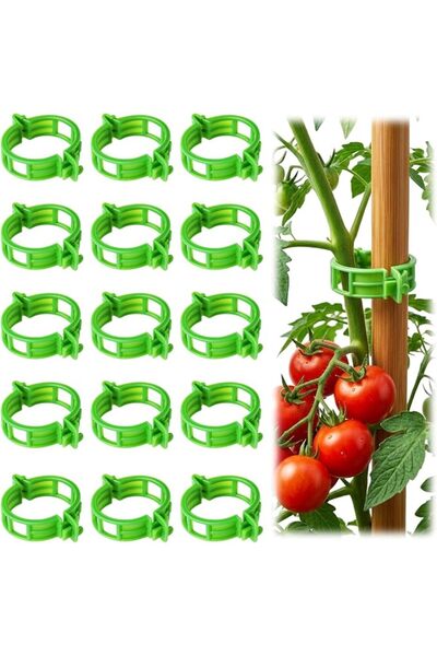 SYOSI 100pcs Tomato & Vegetable Plant Clips, Reusable Plastic Garden Trellis ...