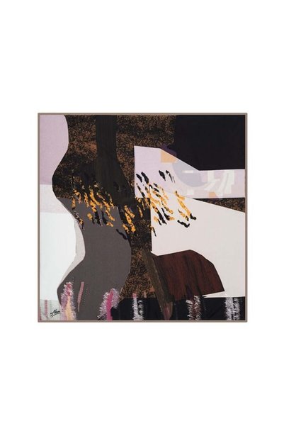 Aker Sport Tivil Scarf 8608795 931 Beige Abstract Pattern