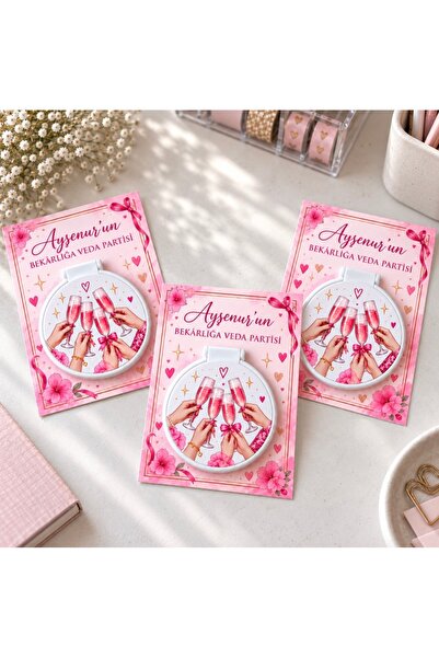 Bride Party Hediyelik Ayna - Kişiye Özel - 5 Adet