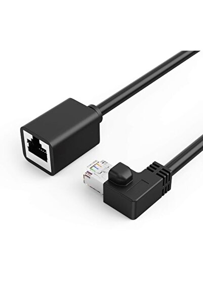 GENERAL كابل تمديد إيثرنت Cat6 بزاوية قائمة من CableCreation، ذكر إلى أنثى، ب...