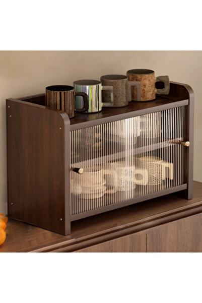 Diason 1 Piece, Acrylic Storage Cabinet-Desktop Cup Holder And Desktop Storag...