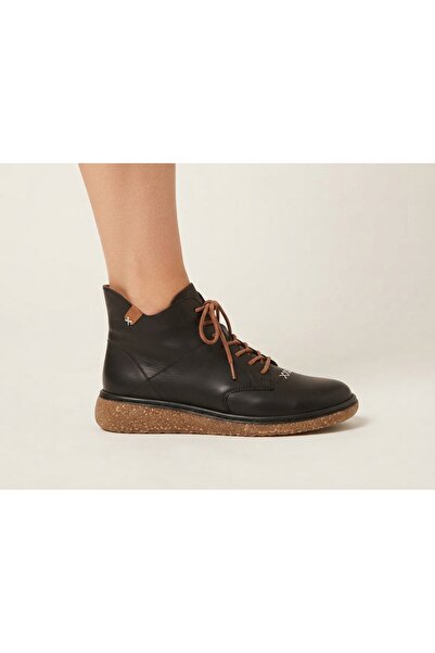 MARCO ROCCO Genuine Leather Rubber Sole Lace-Up Zipper Boots Women's Shoes